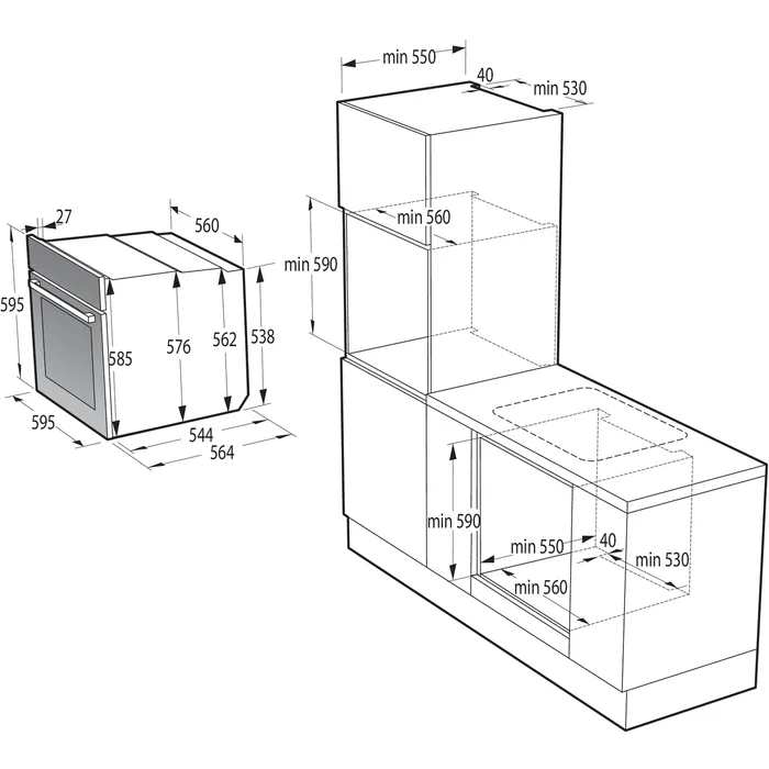 תנור בנוי Gorenje גורניה BOS6747A05DG