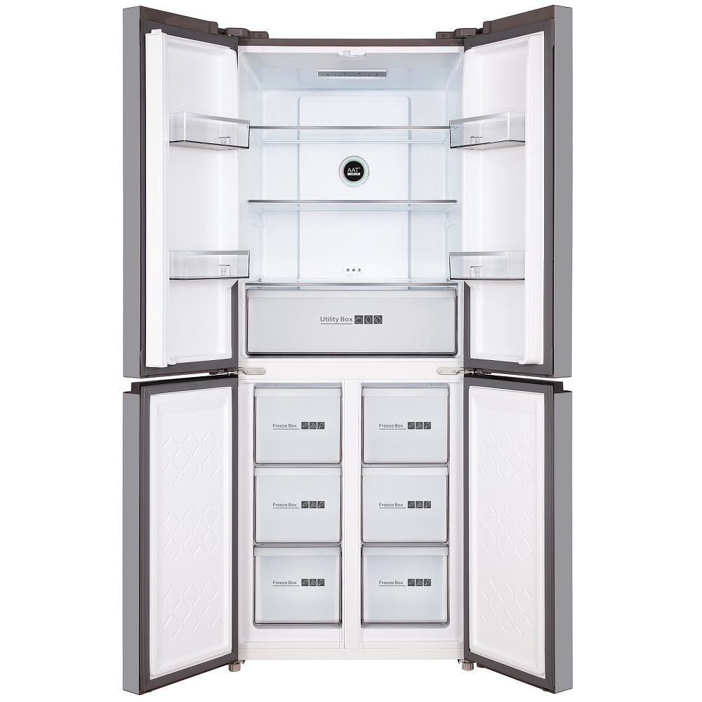 מקרר 4 דלתות Aiwa איווה NF5500 זכוכית שחורה NF5500-BG – תמונה 2