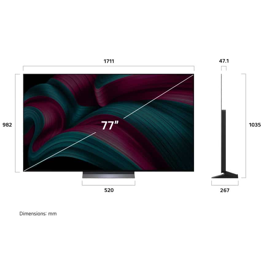 טלוויזיה חכמה 77" LG 4K OLED אל ג'י OLED77C56LA