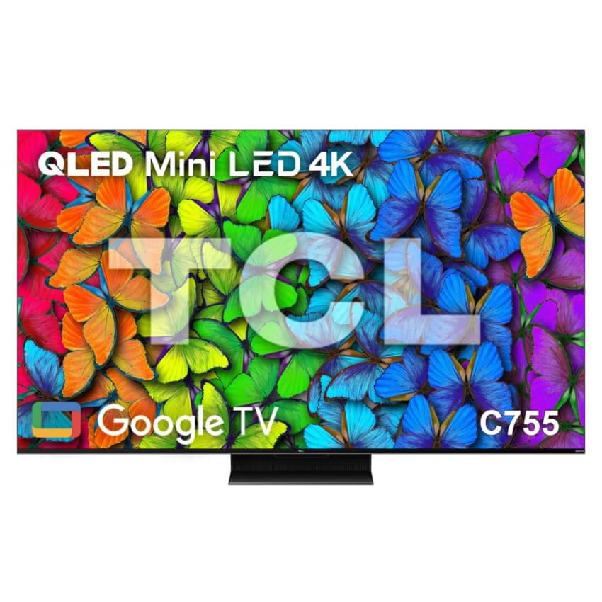 טלוויזיה חכמה 75 TCL QLED Mini Led טי.סי.אל 75C755