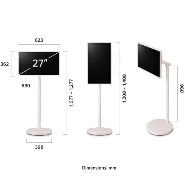 מסך מגע חכם אלחוטי ונייד 27" LG אל ג'י 27LX6TDGA – תמונה 7