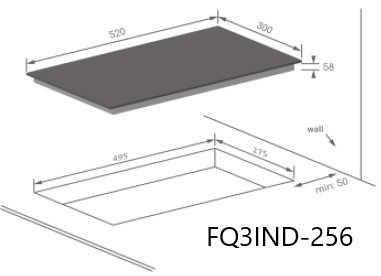 כיריים דומינו אינדוקציה Sol סול Sol Exclusive FQ3IND256