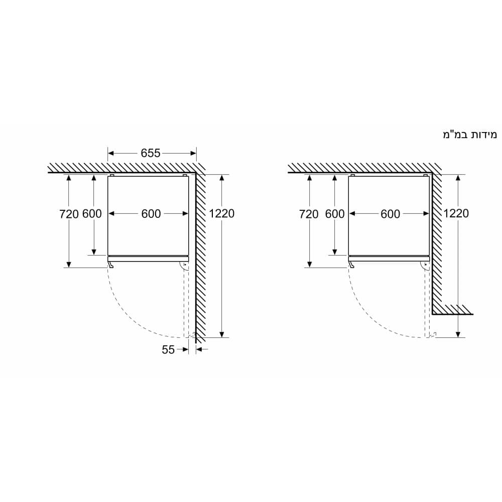 מקרר מקפיא תחתון 321 ליטר Bosch בוש Serie 4 KGN36VXCT