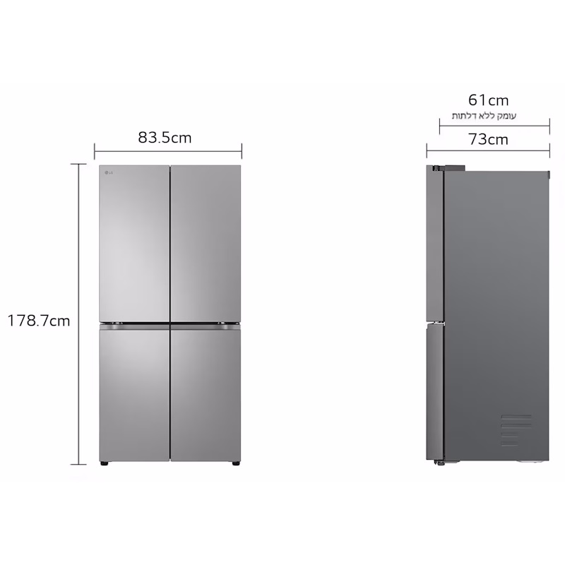 מקרר 4 דלתות LG אל ג'י GR-B628BE – תמונה 7