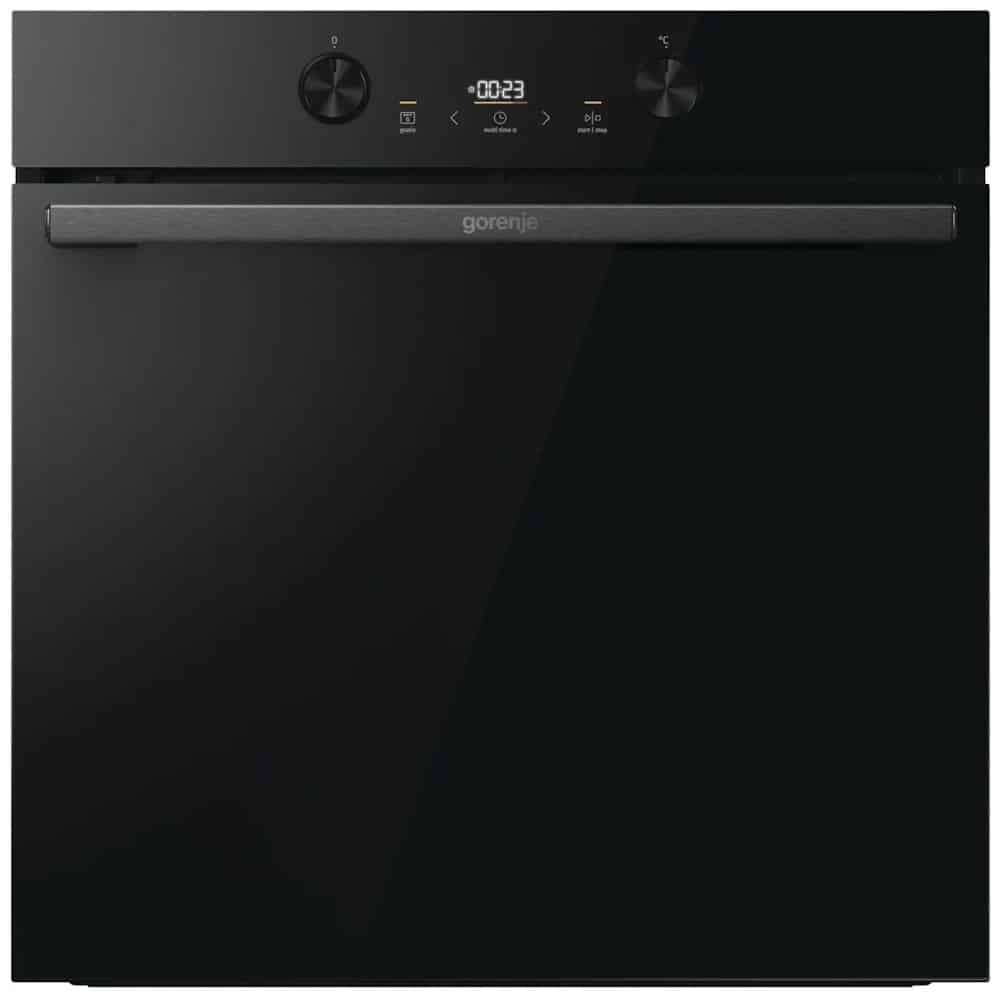 תנור בנוי פירוליטי Gorenje גורנייה G400 BPS6737E04DBG זכוכית שחורה