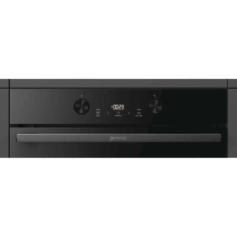 תנור בנוי פירוליטי Gorenje גורנייה G400 BPS6737E04DBG זכוכית שחורה