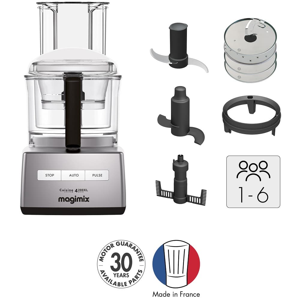 מעבד מזון מקצועי Magimix מג'ימיקס CS4200JCBXL Premium כרום מבריק