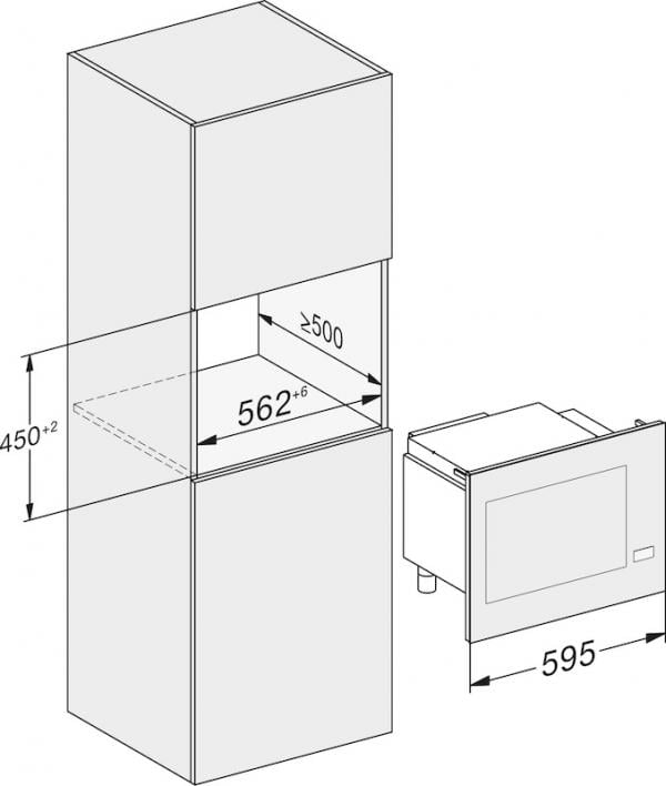 מיקרוגל בנוי דגם M2240B מילה Miele