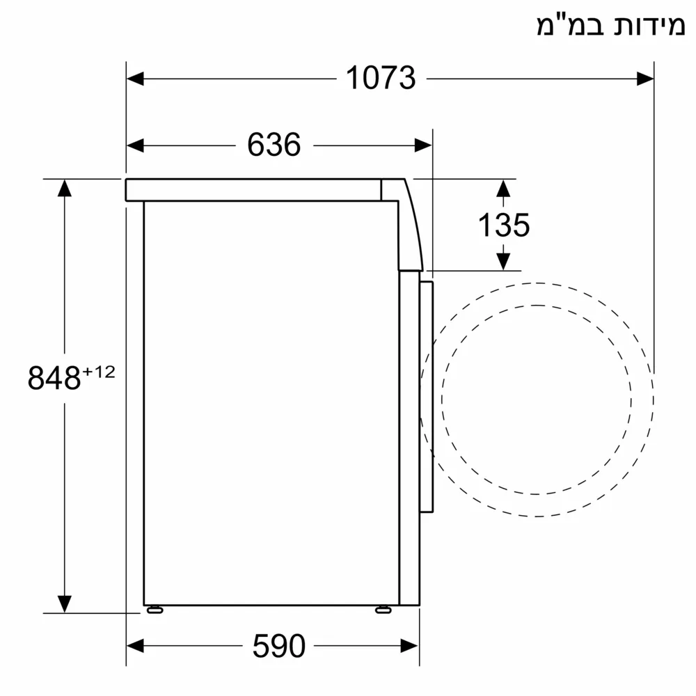 מכונת כביסה חזית 9 ק"ג Siemens סימנס WG42G103IL