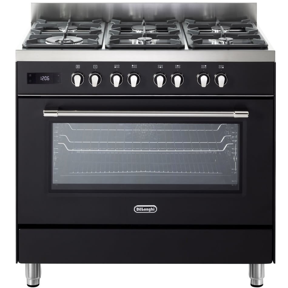 תנור משולב כיריים גז 6 להבות Delonghi דלונגי PRO966MAIL שחור
