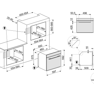 תנור בנוי SMEG סמאג SF6101TVB1