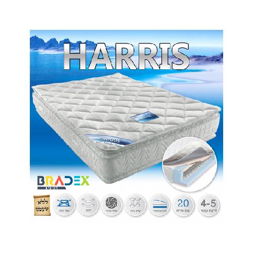 מיטת זוגית מרופדת בד עם ראש מיטה מעוצב CITY ברדקס BRADEX