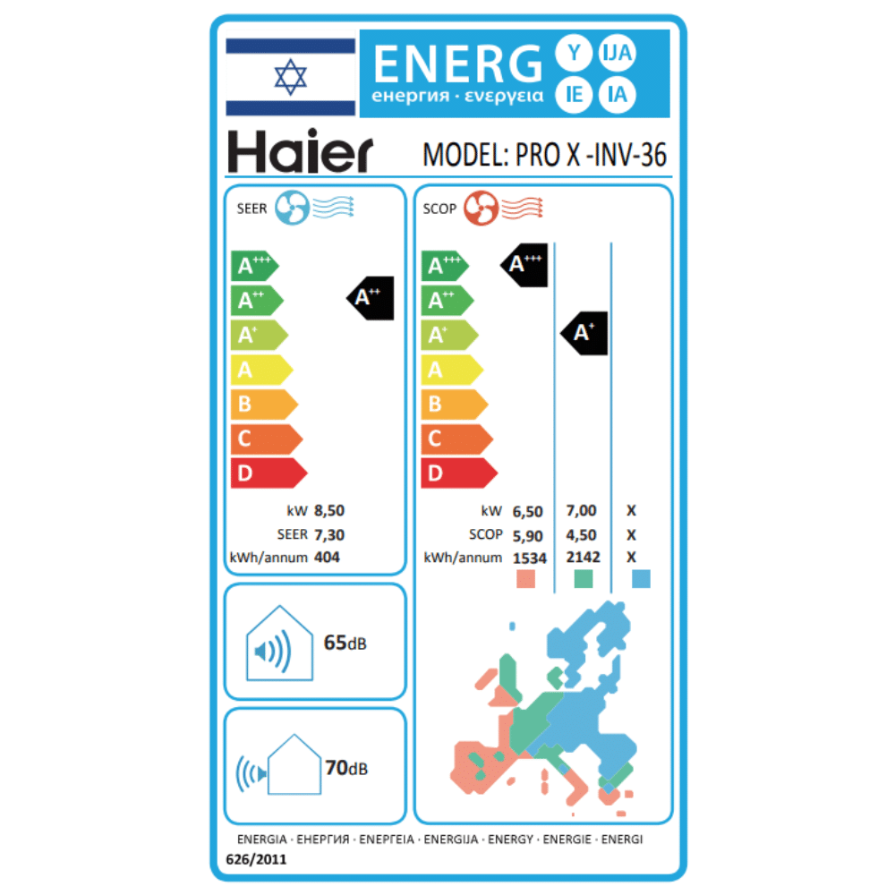 מזגן עילי Haier Pro X Inv 30 האייר