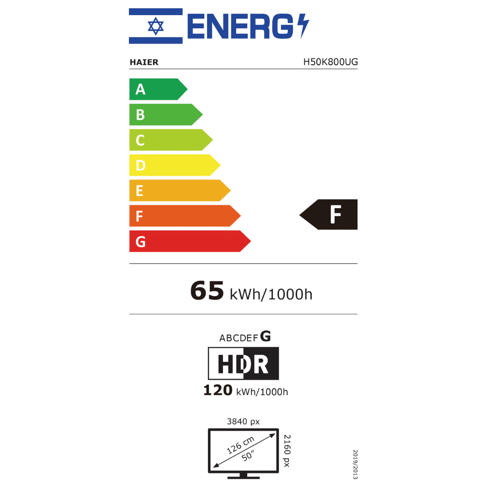 טלוויזיה חכמה 50 אינץ' Haier 4K האייר H50K800UG