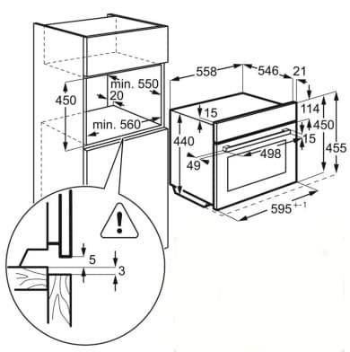תנור אפיה בנוי משולב מיקרוגל AEG א.א.ג KMK965000M